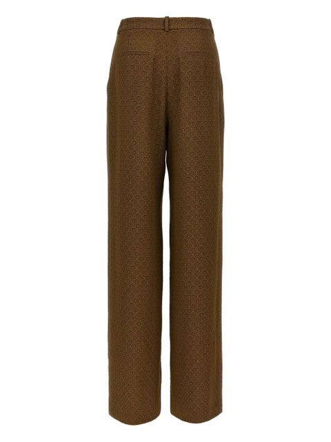 Saint Laurent Medaglioni jacquard trousers - Brown