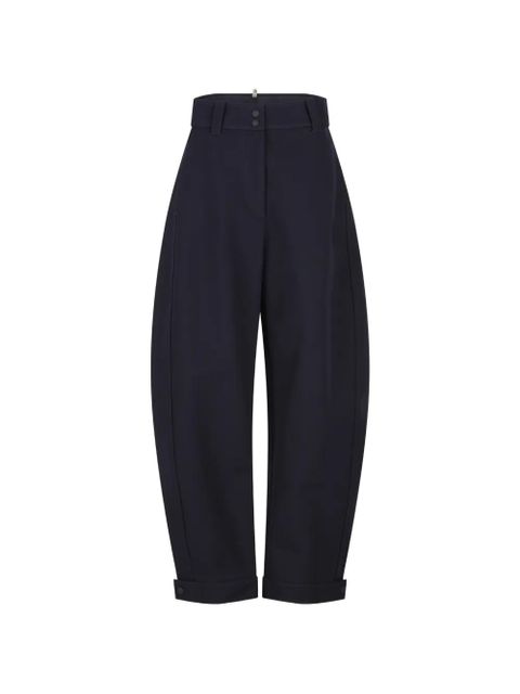 Moncler Grenoble high waist rounded trousers - Blue - zdjęcie produktu nr 1