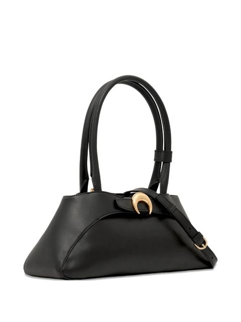 Marine Serre medium Aurora smooth-leather tote bag - Black - zdjęcie produktu nr 2