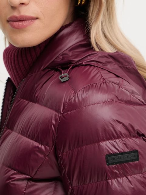 Armani Exchange kurtka puchowa kolor bordowy przejściowa XW001920 AF18757 - zdjęcie produktu nr 2