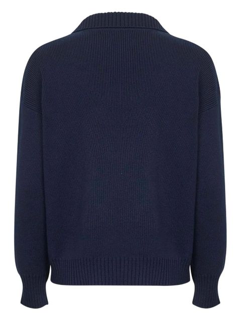 Weekend Max Mara patch-pockets v-neck sweaters - Blue - zdjęcie produktu nr 2