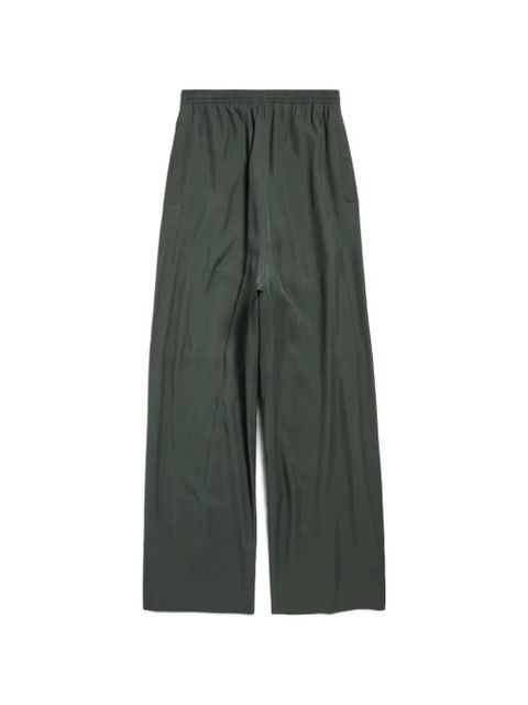 Balenciaga pleat-detail wide-leg trousers - Green - zdjęcie produktu nr 1