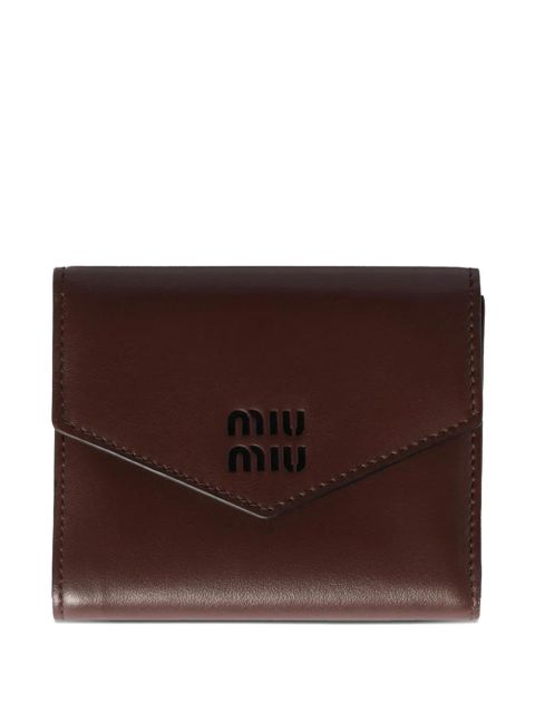 Miu Miu logo leather wallet - Brown - zdjęcie produktu nr 1