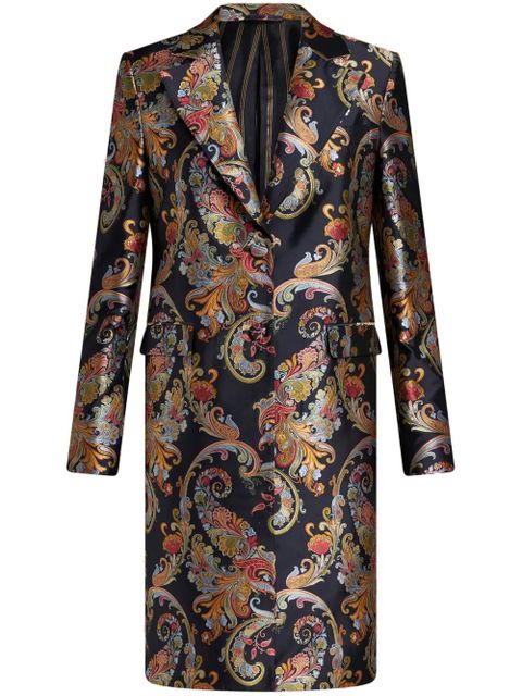ETRO paisley-print jacquard coat - Blue - zdjęcie produktu nr 1