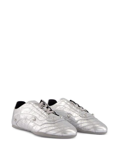 Balenciaga City metallic studded sneakers - Silver