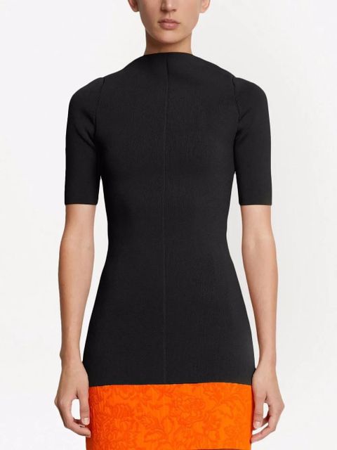 Proenza Schouler mock neck knitted top - Black