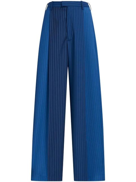 Marni pinstriped straight-leg trousers - Blue - zdjęcie produktu nr 1
