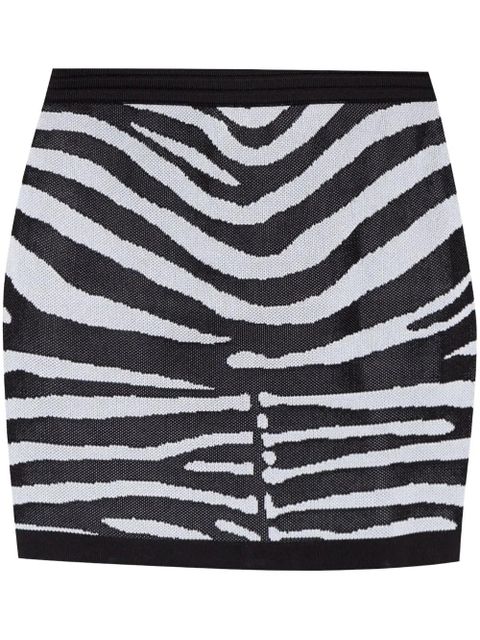 Balmain zebra-print skirt - Black - zdjęcie produktu nr 1