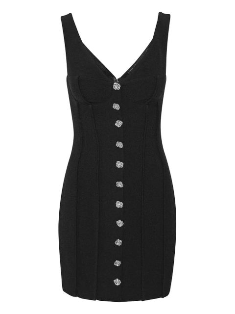 ROTATE BIRGER CHRISTENSEN rose-buttoned mini dress - Black - zdjęcie produktu nr 1