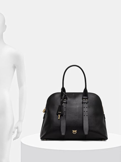 Pinko torebka skórzana kolor czarny 105172 A0QO