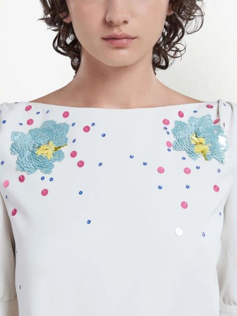 Marni sequin-embroidered blouse - White