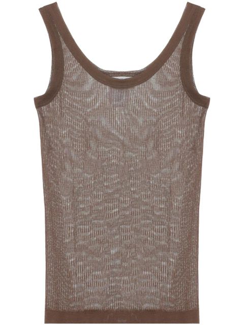 LEMAIRE seamless ribbed tank top - Brown - zdjęcie produktu nr 1