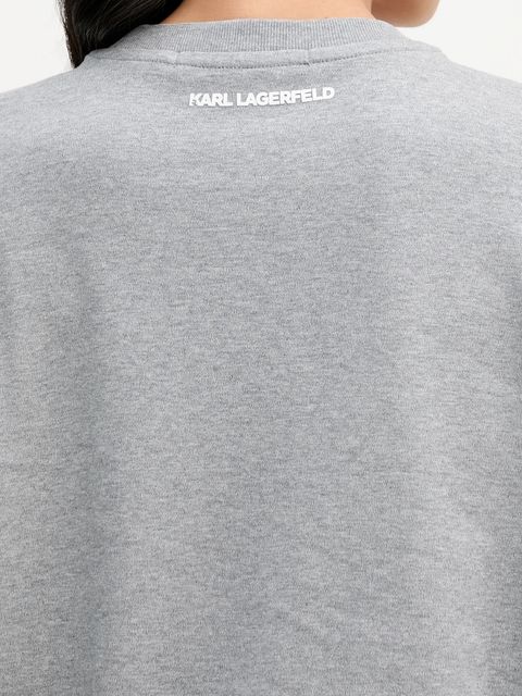 Karl Lagerfeld t-shirt bawełniany IKON damski kolor szary A3W17077