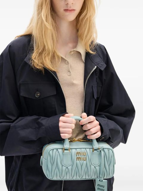 Miu Miu Arcadie matelassé tote bag - Green