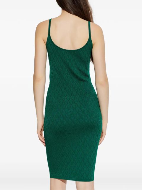 Versace embellished-strap midi dress - Green