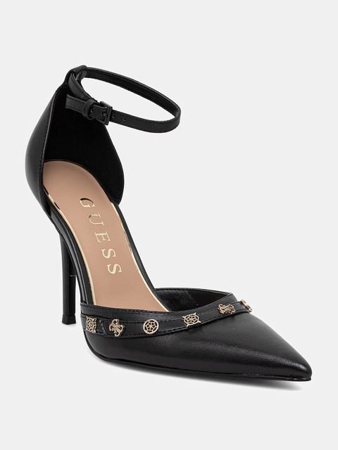 Guess szpilki NANAE kolor czarny FLPNAA LEA08 - zdjęcie produktu nr 1