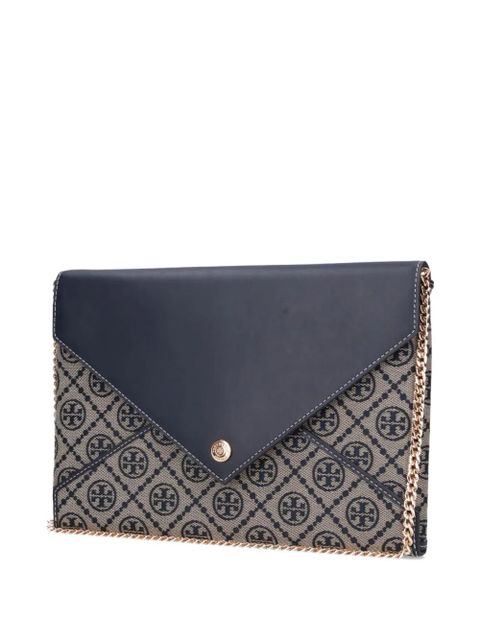 Tory Burch monogram envelope clutch - Blue
