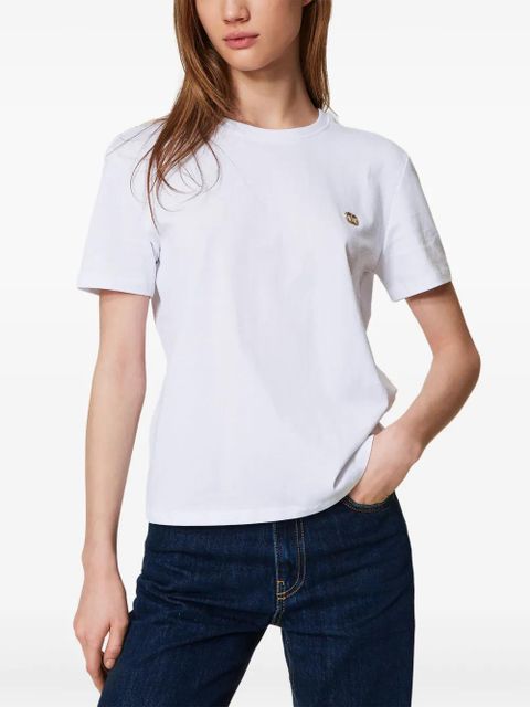 TWINSET Oval T-plaque T-shirt - White - zdjęcie produktu nr 2