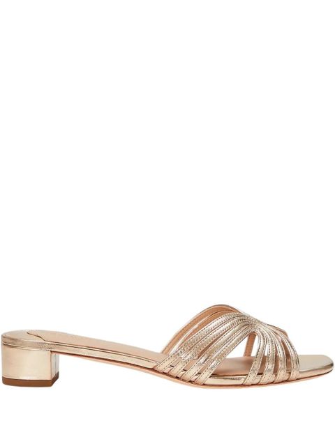 Lauren Ralph Lauren 25mm metallic strappy sandals - Gold - zdjęcie produktu nr 1