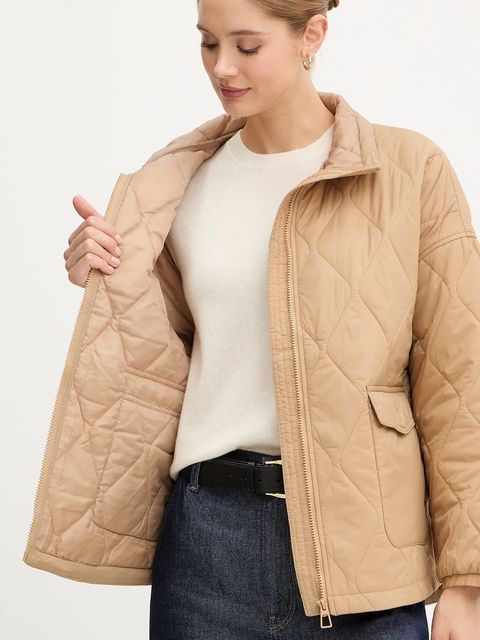 United Colors of Benetton kurtka kolor zielony przejściowa oversize 2YRYDN080