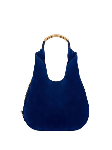 Moschino suede tote bag - 750 BLUE - zdjęcie produktu nr 1