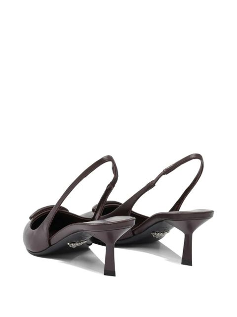 Prada slingback leather pumps - Brown