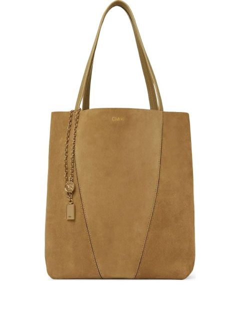 Chloé suede panel tote bag - Brown - zdjęcie produktu nr 1