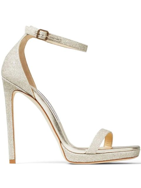 Jimmy Choo 120mm Alva glitter sandals - Gold - zdjęcie produktu nr 1