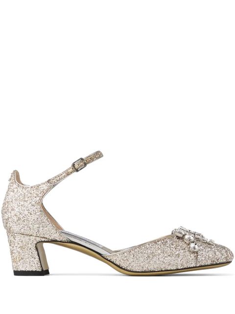 Jimmy Choo 45mm leather pumps - Gold - zdjęcie produktu nr 1