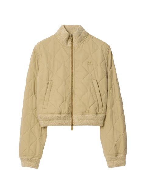 Burberry quilted embroidered bomber jacket - Neutrals - zdjęcie produktu nr 1