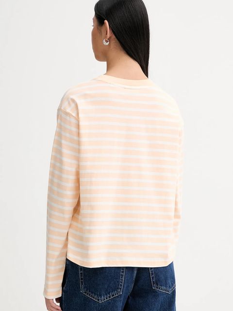 Marc O'Polo longsleeve bawełniany kolor pomarańczowy cold shoulder 5000007507 - zdjęcie produktu nr 2