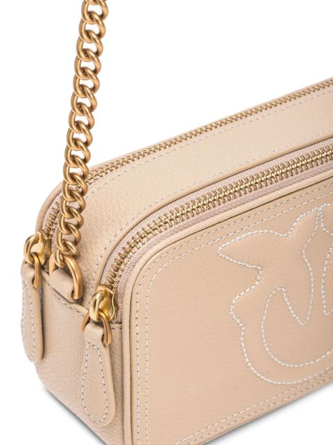 PINKO small logo-embossed cross body bag - Neutrals