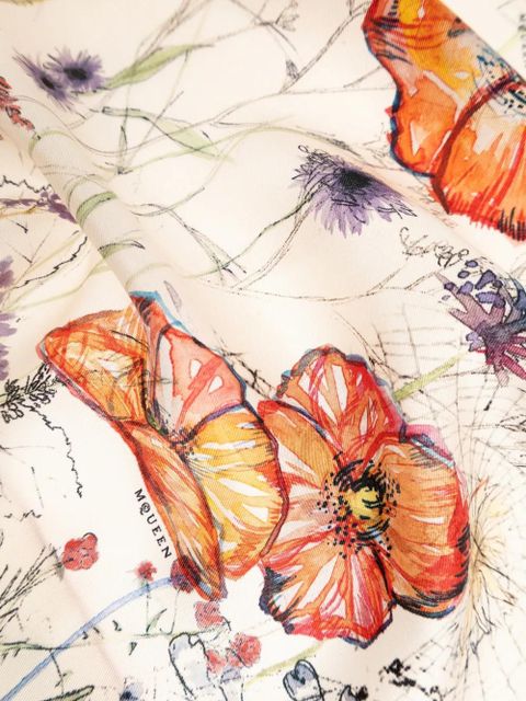 Alexander McQueen floral-print scarf - Neutrals - zdjęcie produktu nr 2