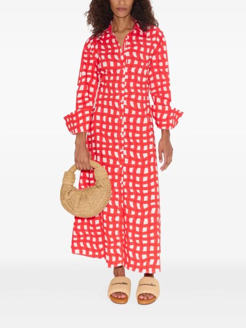 Simon Miller gingham midi dress - Red - zdjęcie produktu nr 2