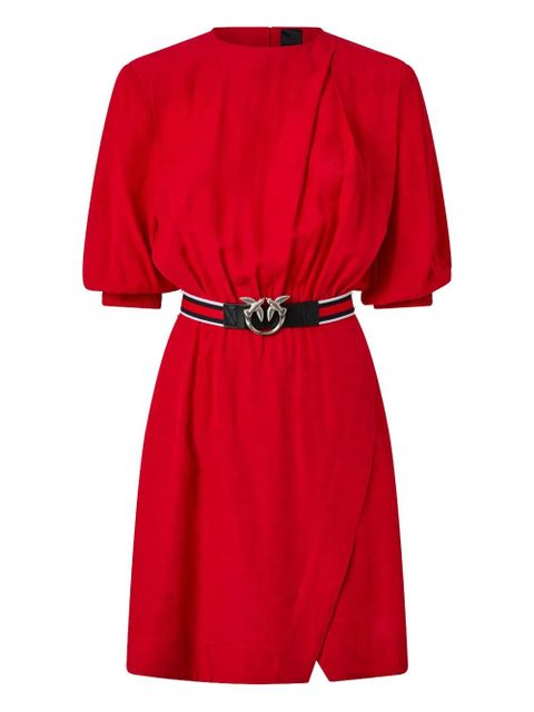 PINKO puff-sleeve belted mini dress - Red - zdjęcie produktu nr 1