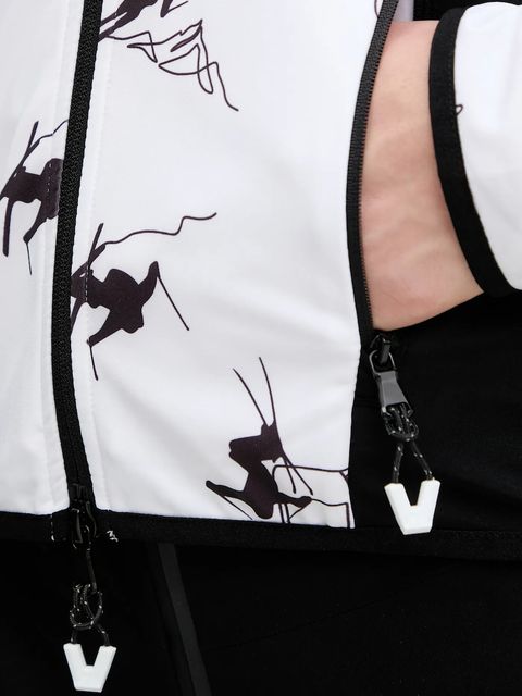 EA7 Emporio Armani bluza sportowa damska kolor biały wzorzysta AF14634.7W000384