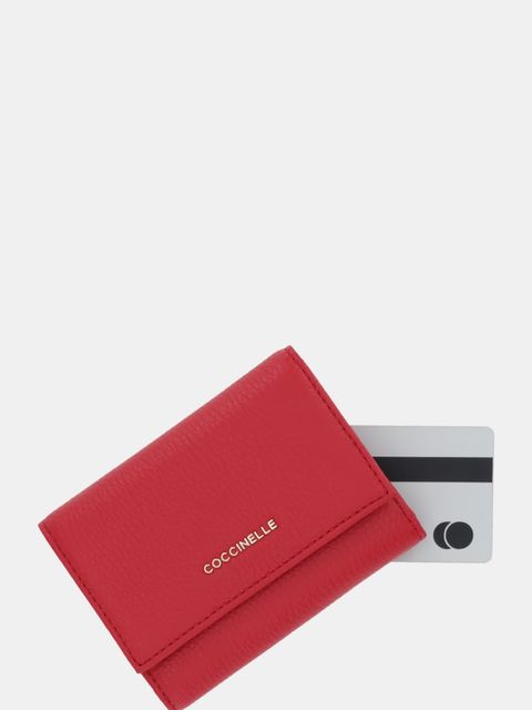 Coccinelle portfel skórzany damski kolor czerwony E2 MW5 11 F0 01