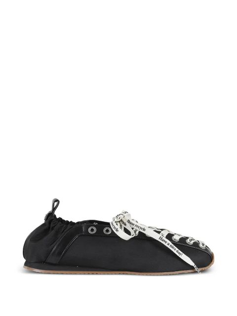 GANNI lace-up ballet flats - Black - zdjęcie produktu nr 1
