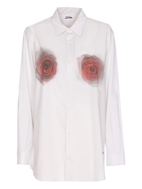 Jean Paul Gaultier rose-print button-down shirt - White - zdjęcie produktu nr 1