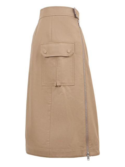 3.1 Phillip Lim pleated-zip utility midi skirt - Neutrals - zdjęcie produktu nr 2