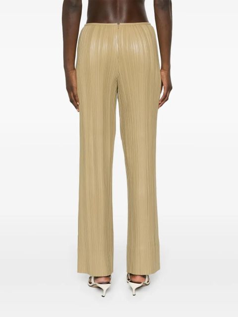 Nanushka Emae pleated faux-leather trousers - Neutrals
