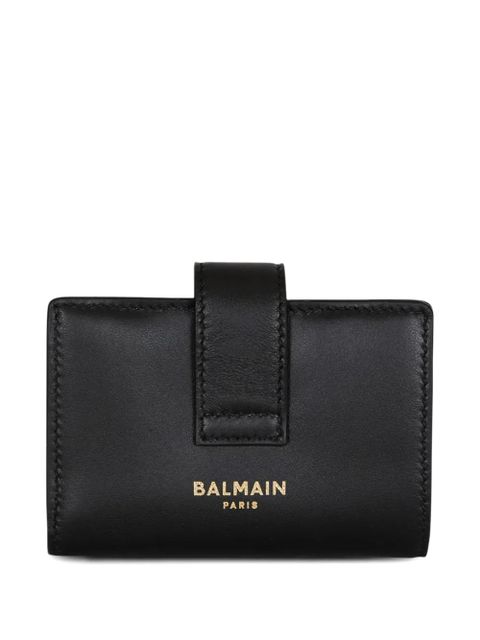 Balmain padlock leather wallet - Black
