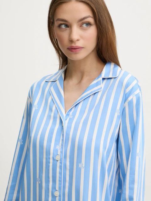 Lauren Ralph Lauren koszula nocna damska kolor niebieski ILN32400