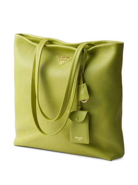 Prada large leather tote bag - Green