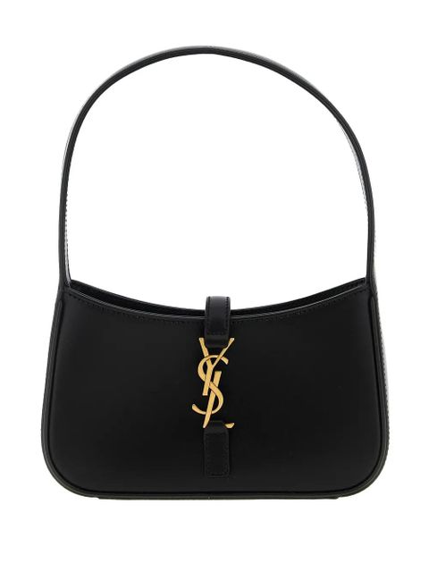 Saint Laurent Mini Le 5 à 7 logo leather shoulder bag - Black - zdjęcie produktu nr 2