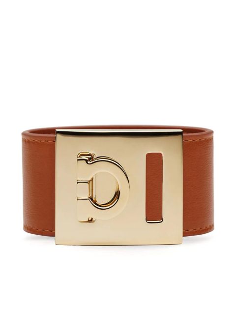 Ferragamo Gancini leather bracelet - Brown - zdjęcie produktu nr 1
