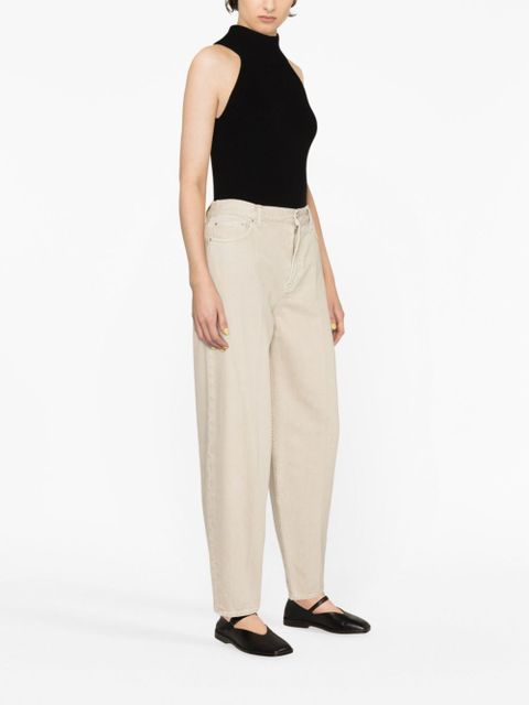 TOTEME high-waist tapered-leg jeans - Neutrals