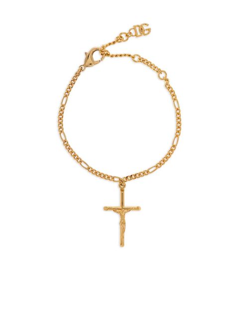 Dolce & Gabbana cross-pendant bracelet - Gold