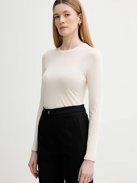 Marc O'Polo longsleeve bawełniany kolor beżowy 5000007488 - zdjęcie produktu nr 1