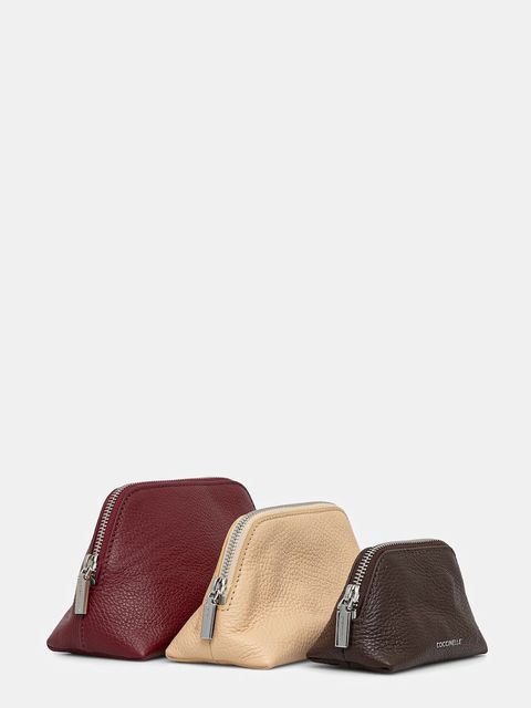 Coccinelle kosmetyczka skórzana 3-pack kolor multicolor E5.TMF.25.04.01 - zdjęcie produktu nr 2